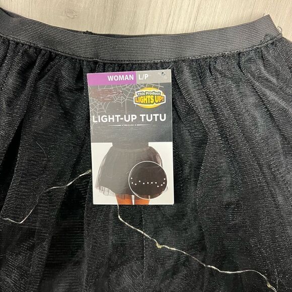 LED Lightup tutu in black sz L stretch Costume Skirt - Picture 8 of 13